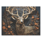 3d Large Antler Buck Deer Rustic Decoupage