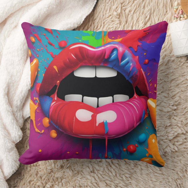 3D Lips - Cushion (Blanket)