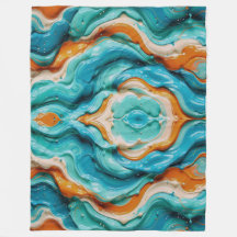 3D Liquid Swirl Abstract Glass - Modern Psychedeli