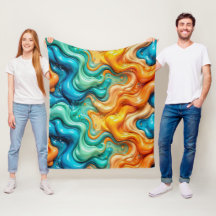 3D Liquid Swirl Abstract Glass - Modern Psychedeli