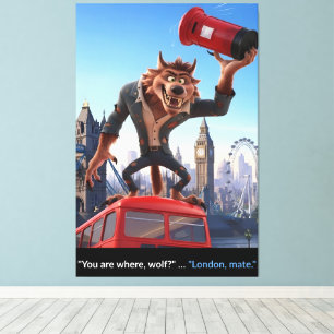 3D London Film Themed Canvas Print