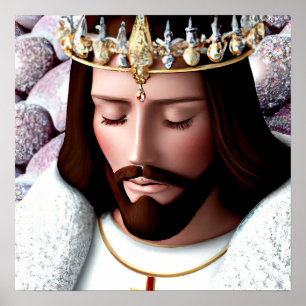 3D Look AI King of the Universe Jesus Poster