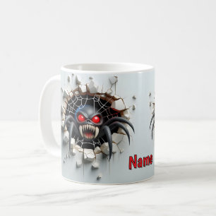 3D Look Printed Scary Spider Coffee Mug