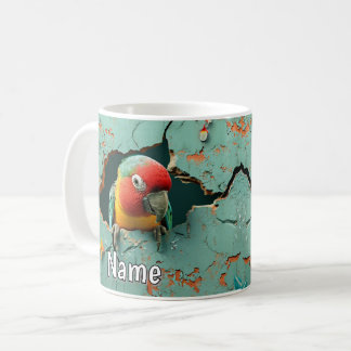 3D Look Printed Wall Breakout Parrot Bird Coffee Mug