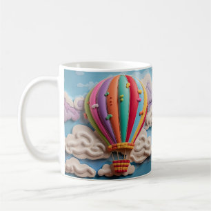 3D Looking Printed Hot Air Balloon Coffee Mug
