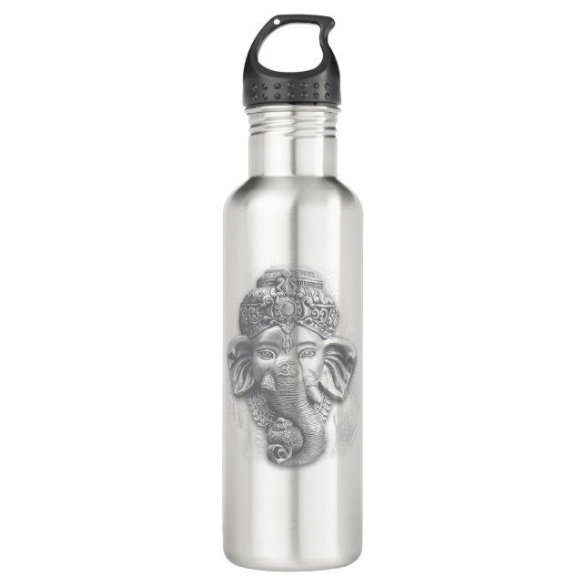 3d Lord Ganesha - Om 710 Ml Water Bottle (Front)