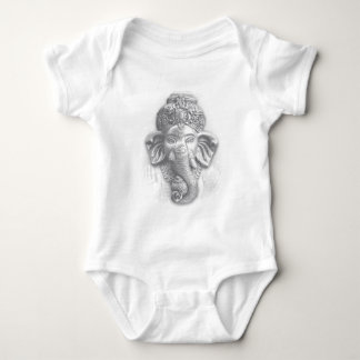 3d Lord Ganesha - Om Baby Bodysuit