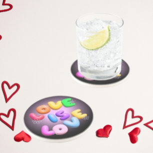3D Love Is Love Rainbow Coaster