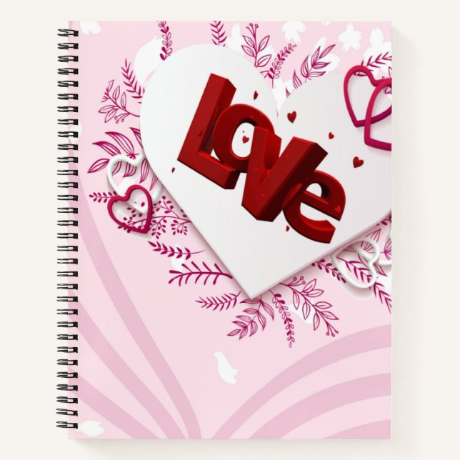 3D love  Notebook (Front)