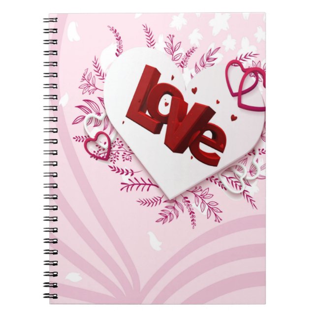 3D love  Notebook (Front)