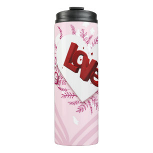 3D love  Thermal Tumbler