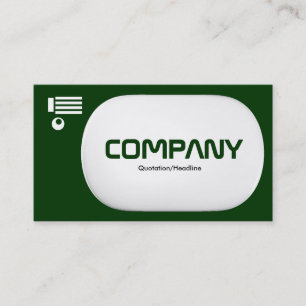 3d Lozenge - Dark Green (003300) Business Card