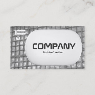 3d Lozenge - Glass Wall 02 - Black and White Business Card