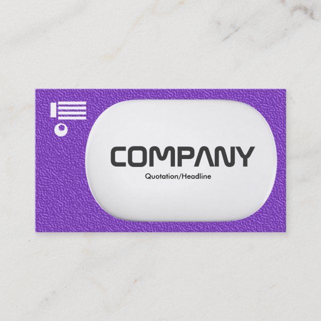 3d Lozenge - Violet Embossed Texture Business Card (Front)