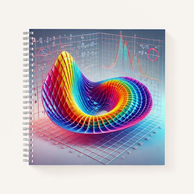 3D Math Surface Book Cover Abstract Calculus  (Front)