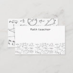 3D math white board math teacher Business Card<br><div class="desc">The perfect business car to offer your math classes. You can customise it as you wish.</div>