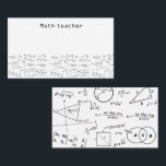 3D math white board math teacher Business Card<br><div class="desc">The perfect business car to offer your math classes. You can customise it as you wish.</div>