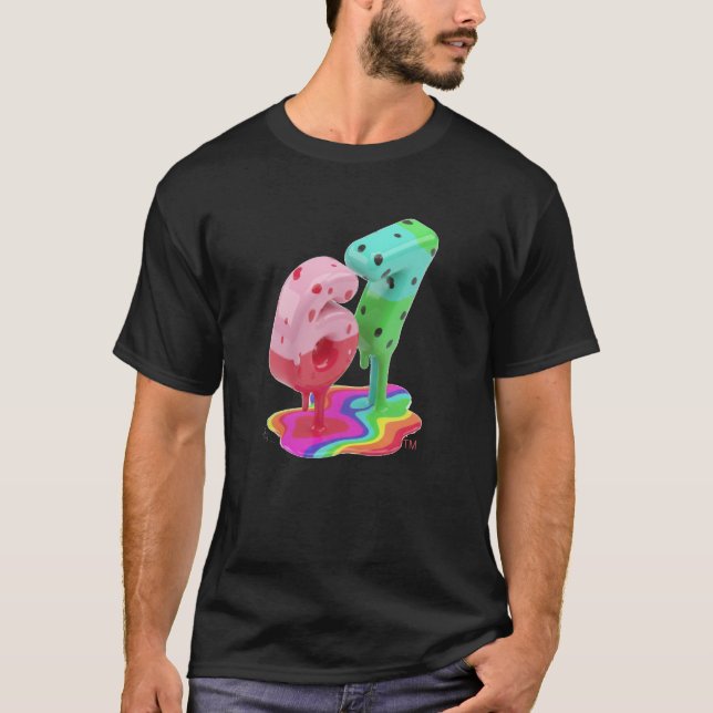 3D Melting 67 Colorful Glossy Graphic Tee (Front)