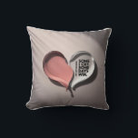 3D Merging Heart & Tear Shapes Cushion<br><div class="desc">Abstract heart and tear shapes gently come together and merge in a symbolic 3D composition.</div>