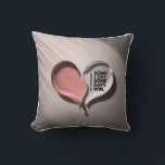 3D Merging Heart & Tear Shapes Cushion<br><div class="desc">Abstract heart and tear shapes gently come together and merge in a symbolic 3D composition.</div>