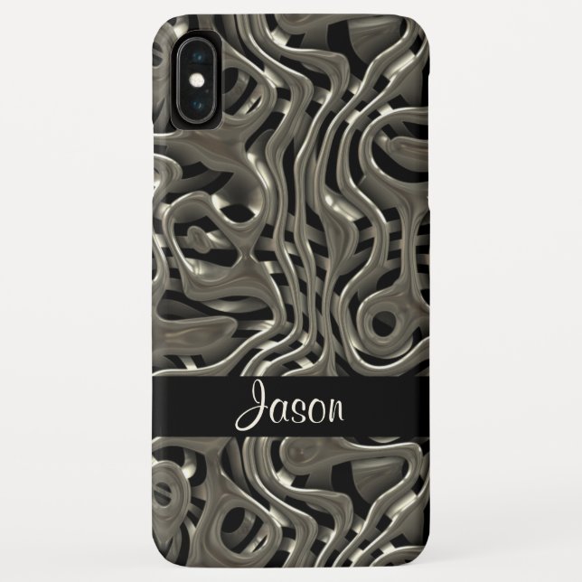3D metal design with custom name Case-Mate iPhone Case (Back)