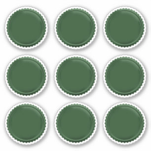 3D Metal Green Seal Foil Starburst Award Medal x9