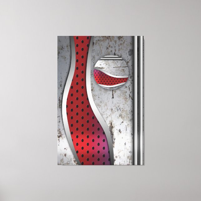 3D Metal textured Art Canvas Print (Front)
