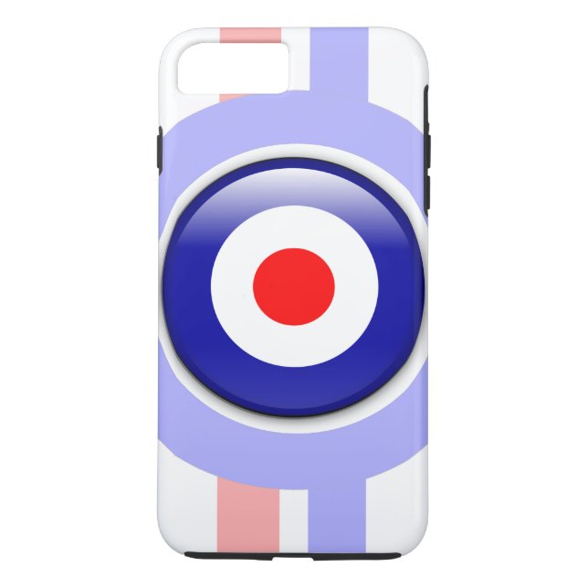 3d Mod target on Blue and red lines Case-Mate iPhone Case (Back)