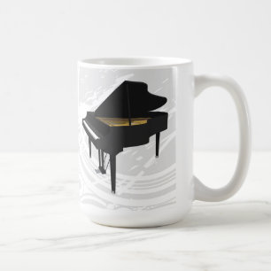 3D Model: Black Grand Piano: Coffee Mug