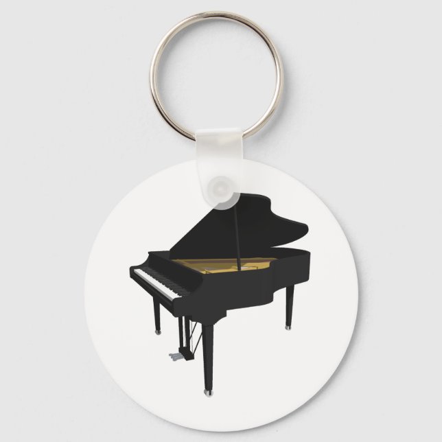 3D Model: Black Grand Piano: Key Ring (Front)