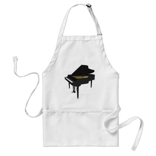 3D Model: Black Grand Piano: Standard Apron (Front)