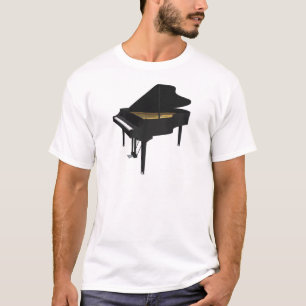 3D Model: Black Grand Piano: T-Shirt
