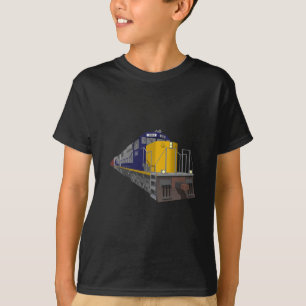 3D Model: Freight Train: Railroad: T-Shirt