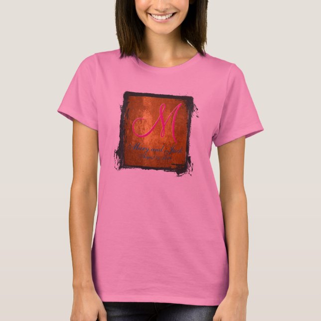 3d Monogram  Bronze Amber T-Shirt (Front)