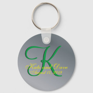 3d Monogram Faux Pewter Amazing Fun keychain
