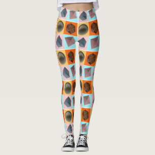 3D-Muster in Trendfarben - Leggings