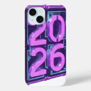 3D Number Design for New Year 2026 iPhone 15 Case