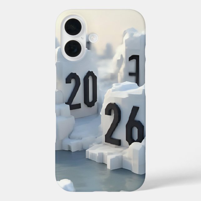  3D Number Design for New Year 2026 Case-Mate iPhone Case (Back)