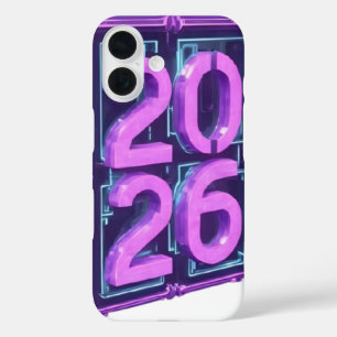3D Number Design for New Year 2026 iPhone 16 Case