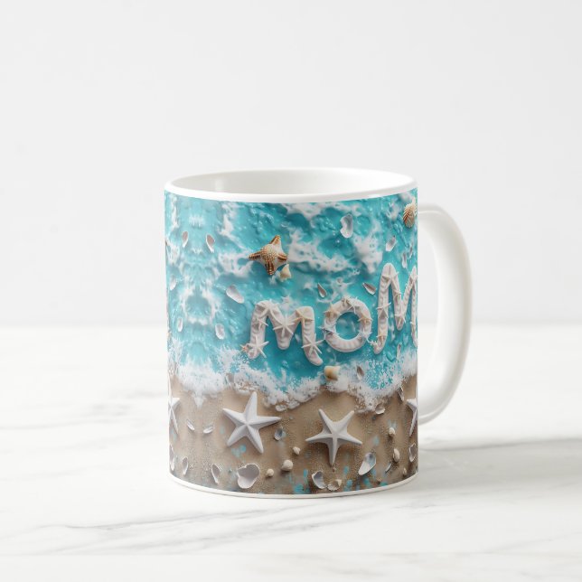 3D Ocean Whisper Mum Wrap Coffee Mug (Front Right)