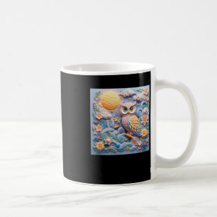 3d Owl #12 Sticker Coffee Mug