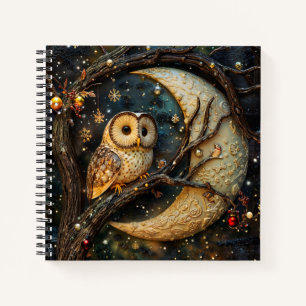 3D Owl Spiral Note/Sketchbook  Notebook