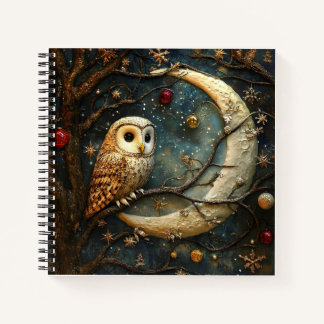 3D Owl Spiral Notebook