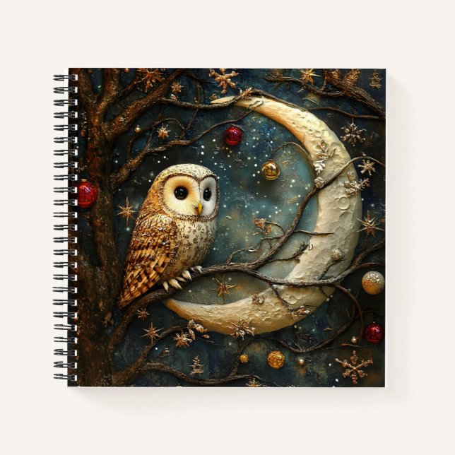 3D Owl Spiral Notebook (Front)