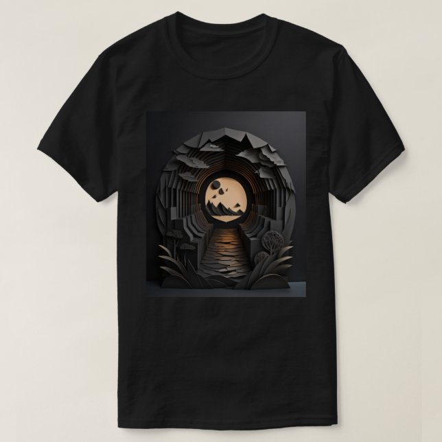 3D Paper Art Design T-shirt  (Design Front)