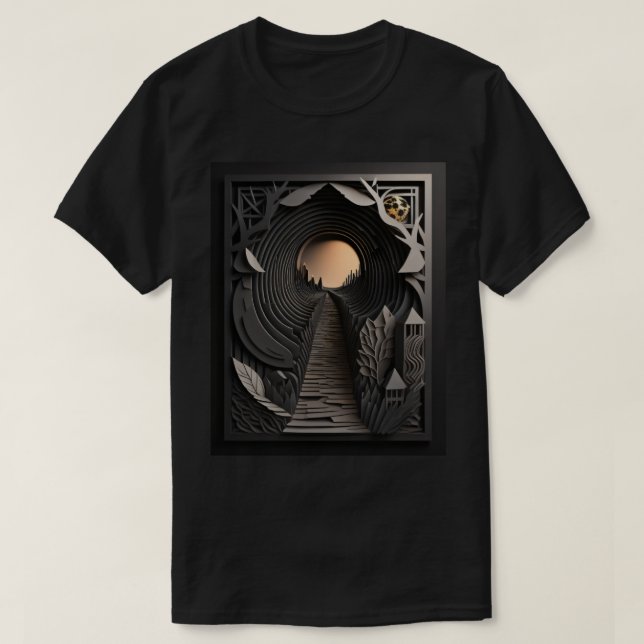 3D Paper Art Design T-shirt  (Design Front)