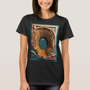 3D Paper Art Design T-shirt