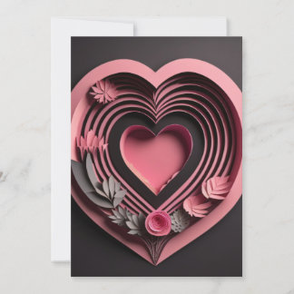 3D Paper Art Design T-shirt Invitation