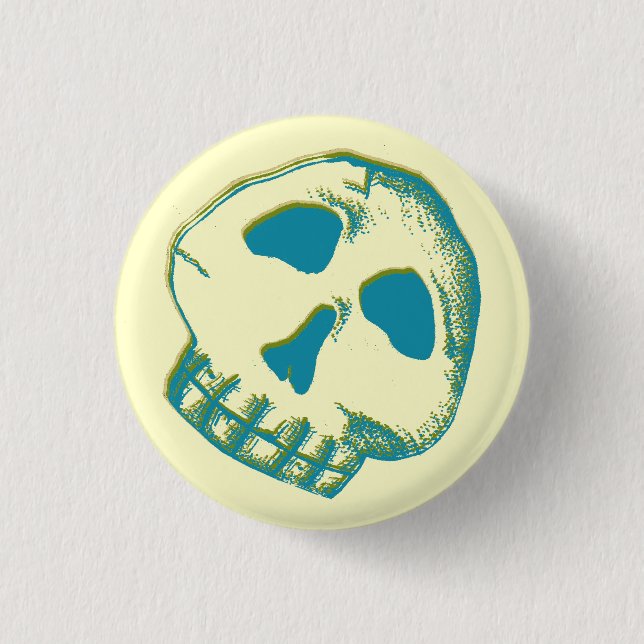 3D Paper Skull button (Front)