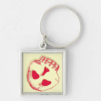 3D Paper Skull keychain (pink)